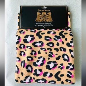 Juicy Couture Leopard Print Microfiber Pet Towel NWT